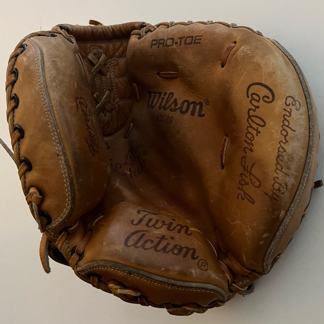 Vintage Wilson A2516 Catchers Baseball Glove R/H Twin Action Carlton Fisk PROTOE