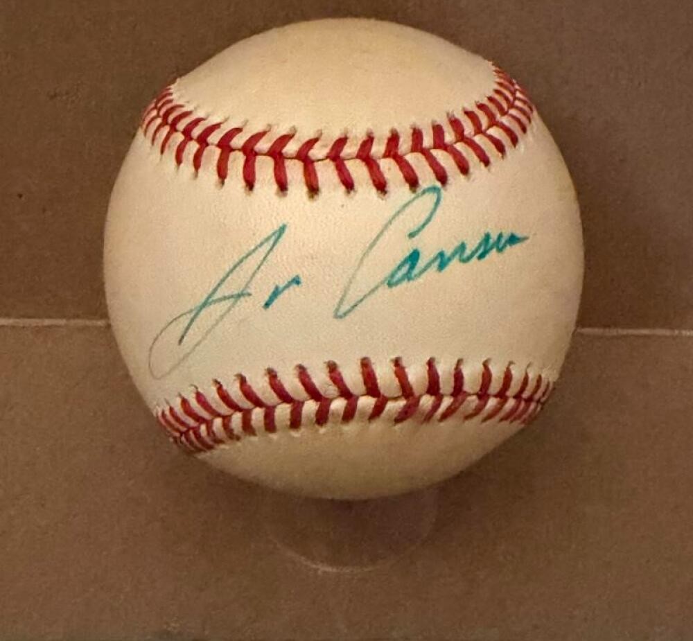 JOSE CANSECO OAKLAND A'S VINTAGE SIGNED AUTOGRAPHED A.L. BASEBALL BECKETT AUTH