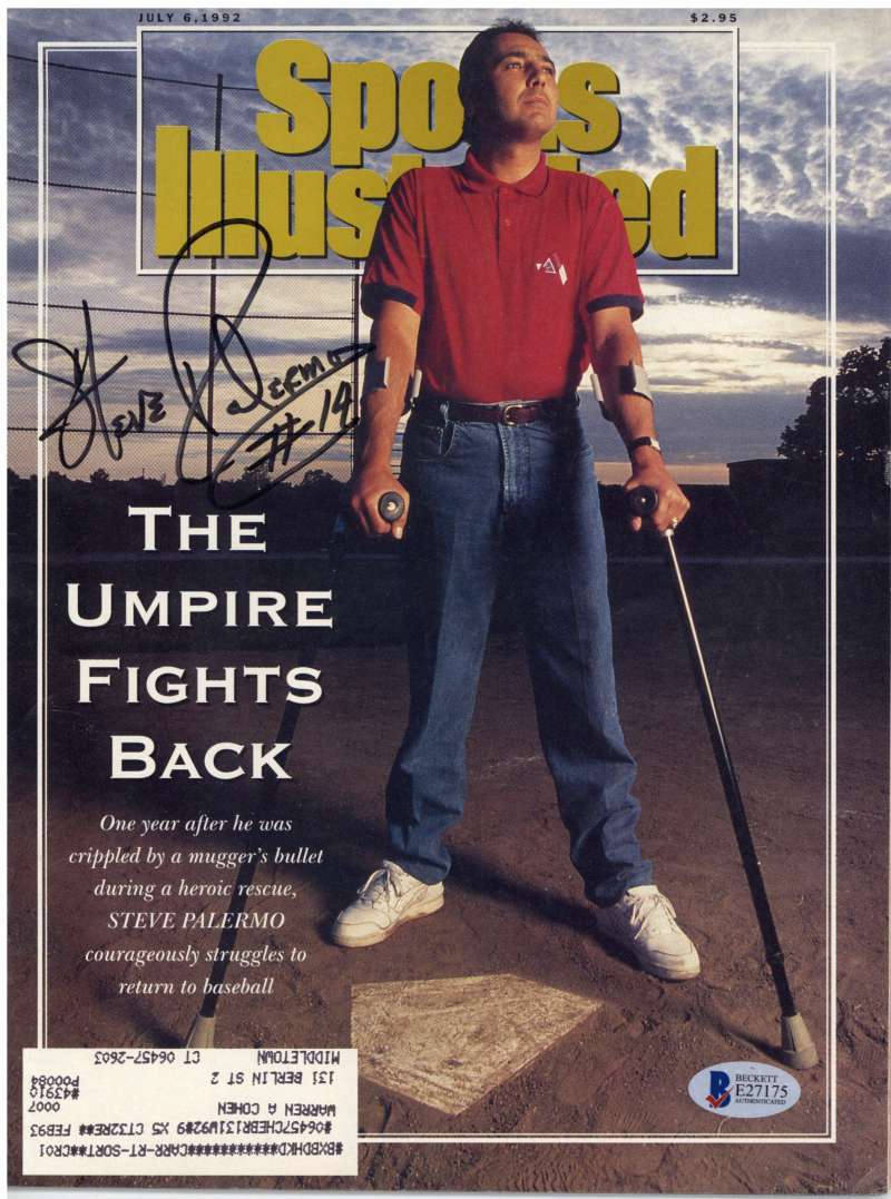Steve Palermo Signed 1992 Sports Illustrated Magazine Beckett BAS