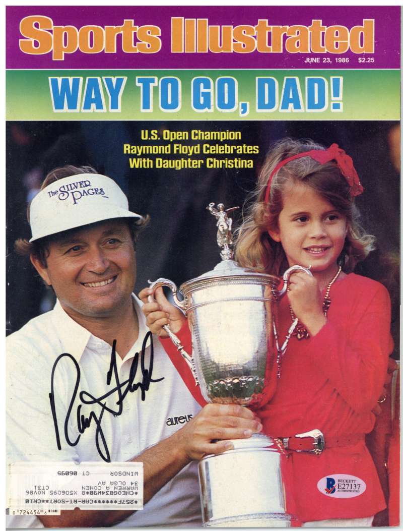 Raymond Floyd Signed 1986 Sports Illustrated Magazine Beckett BAS