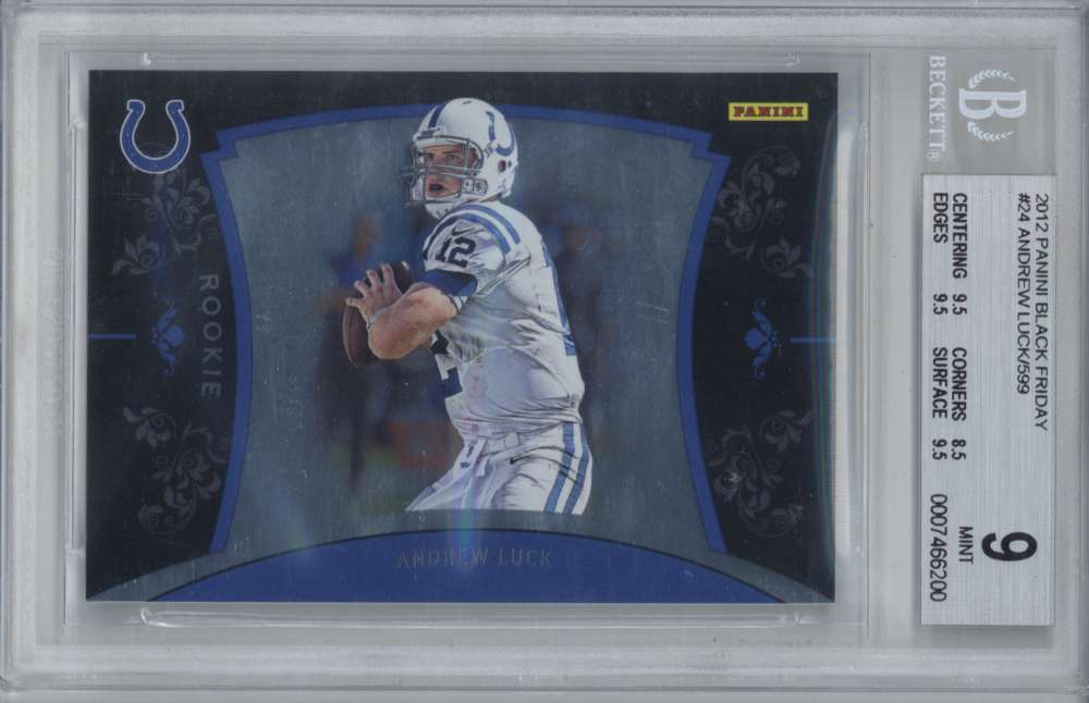 Andrew Luck 2012 Panini Black Friday #24 Rookie Card RC /599 Beckett BGS 9
