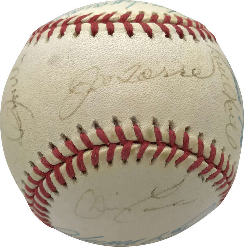 2000 NY Yankees Team Signed Autographed OML Baseball Jeter Rivera Beckett BAS