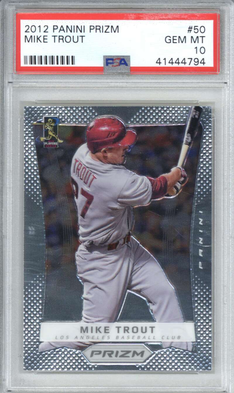 Mike Trout 2012 Panini Prizm Rookie #50 PSA 10