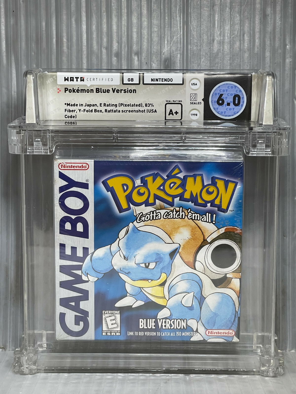 1998 Nintendo Game Boy Pokemon Blue WATA 6.0 A+