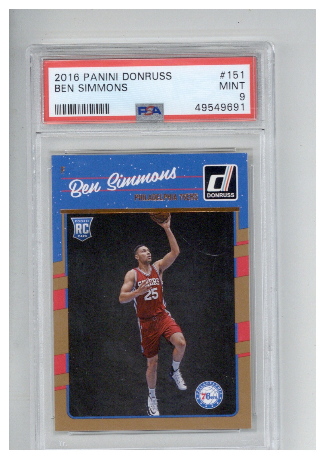 2016 Panini Donruss Ben Simmons PSA 9