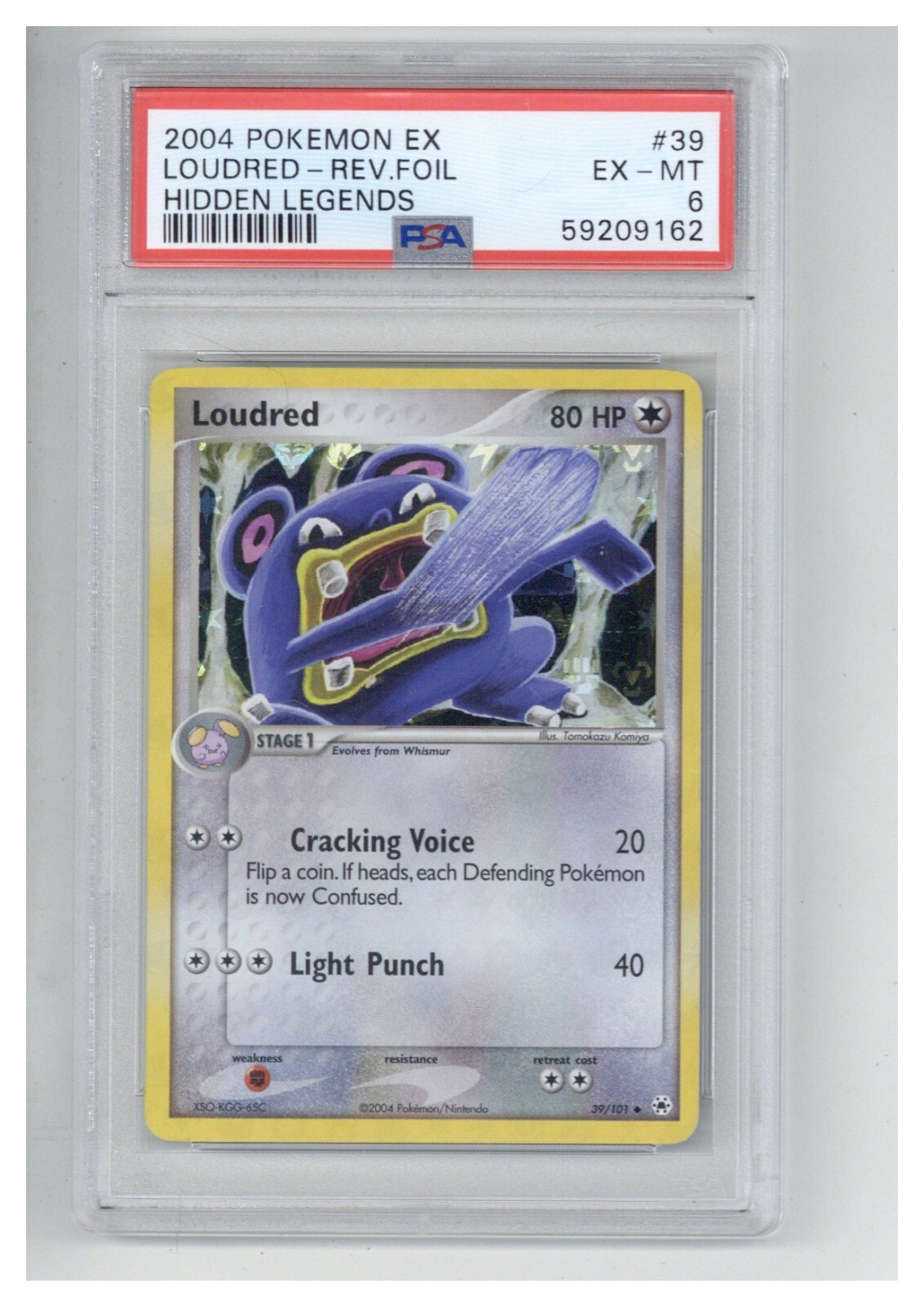 2004 Pokemon EX Hidden Legends Reverse Foil Loured PSA 6