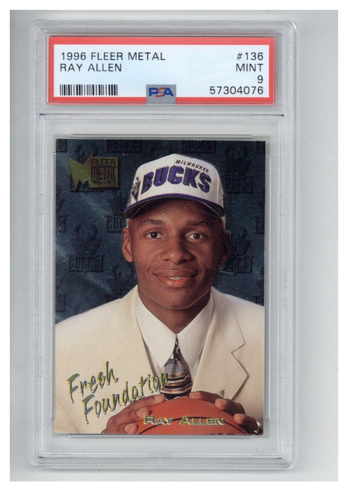 1996 Metal 136 Ray Allen PSA 9