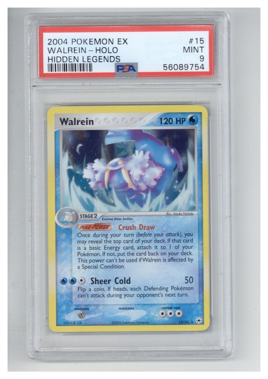 WALREIN-HOLO HIDDEN LEGENDS POKEMON EX HIDDEN LEGENDS 2004 15 PSA 9 COLLECTIBLE MEMORABILIA