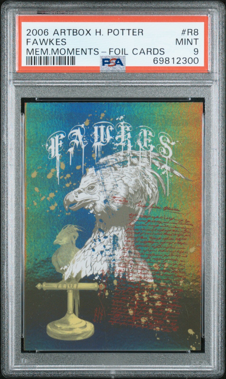 2006 Artbox Harry Potter Memorable Moments Foil R8 Fawkes PSA 9