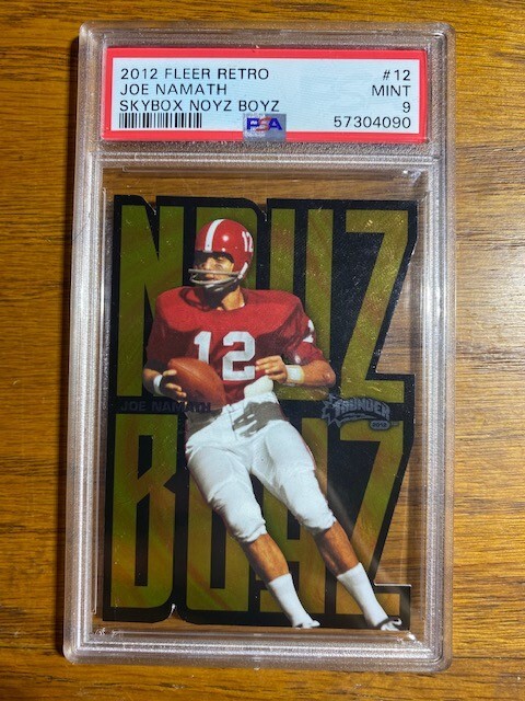 2012 Fleer Retro Noyz Boyz Joe Namath PSA 9