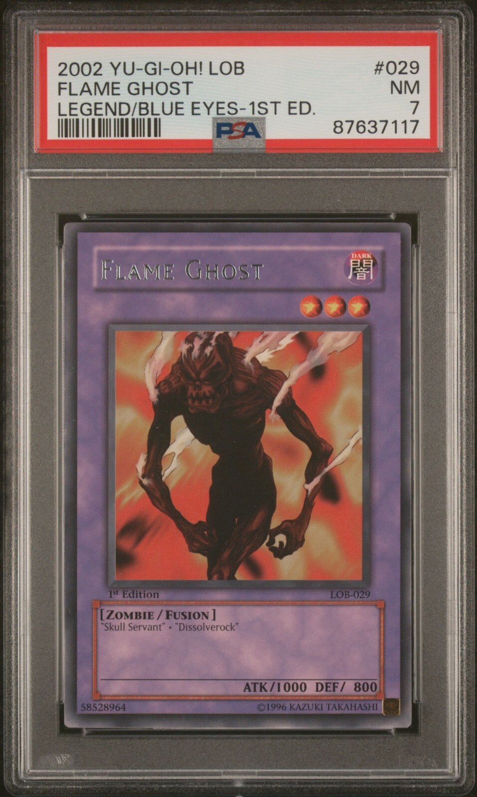 2002 029 FLAME GHOST 1ST EDITION PSA 7 COLLECTIBLE MEMORABILIA