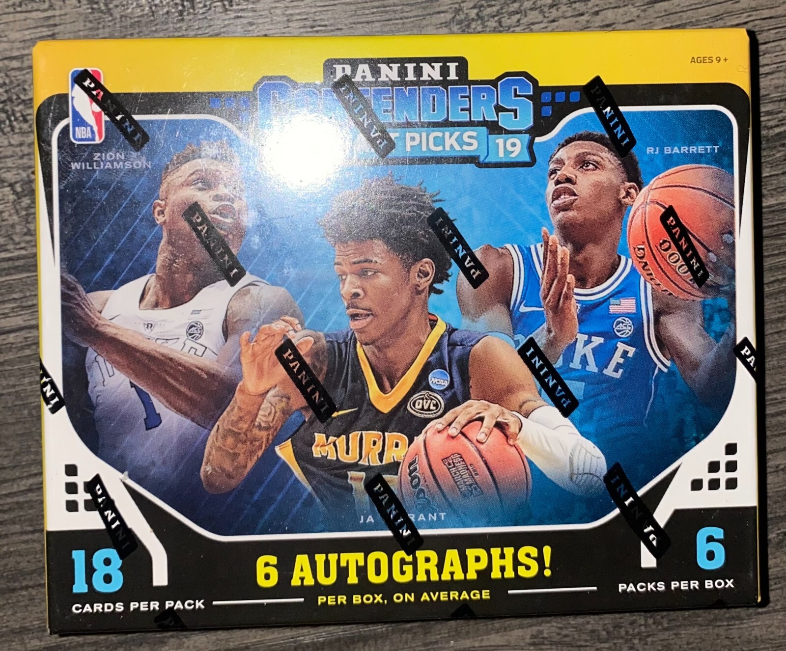 2019 20 Panini Contenders Draft Picks NBA Hobby Box Zion Morant Garland