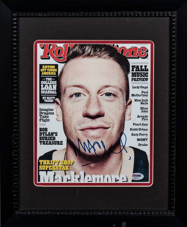 Macklemore Signed Rolling Stones Magazine Cover Framed PSA/DNA