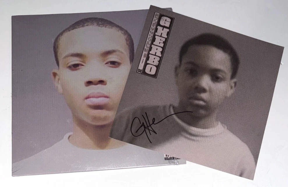 G Herbo Lil Herb rapper New Vinyl + REAL hand SIGNED poster insert COA Autograph