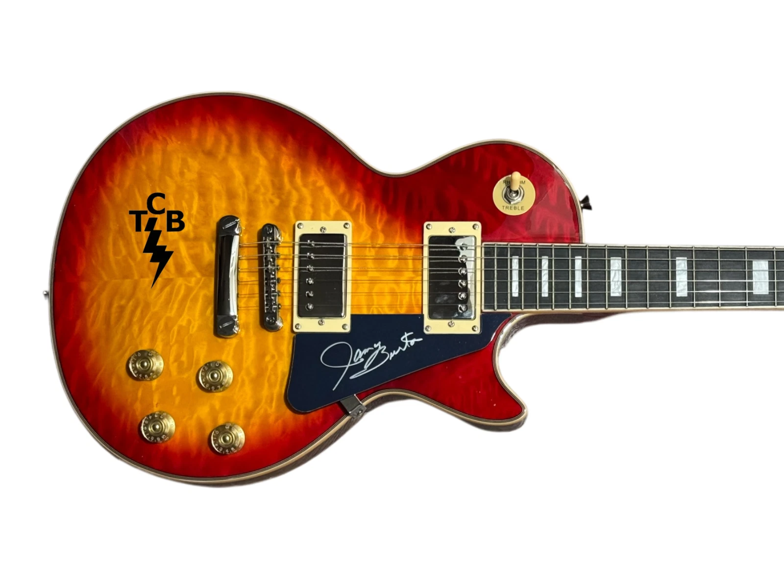 James Burton Signed Electric Guitar ELVIS PRESLEY TCB Band Autograph Beckett COA