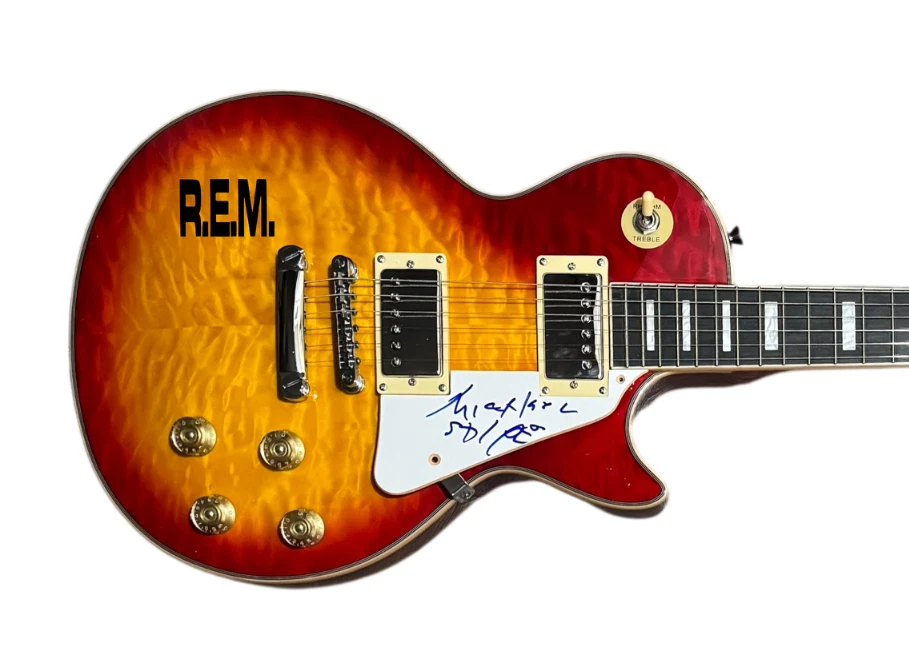 Michael Stipe R.E.M. Signed Autograph Electric Guitar REM Band PSA/DNA COA