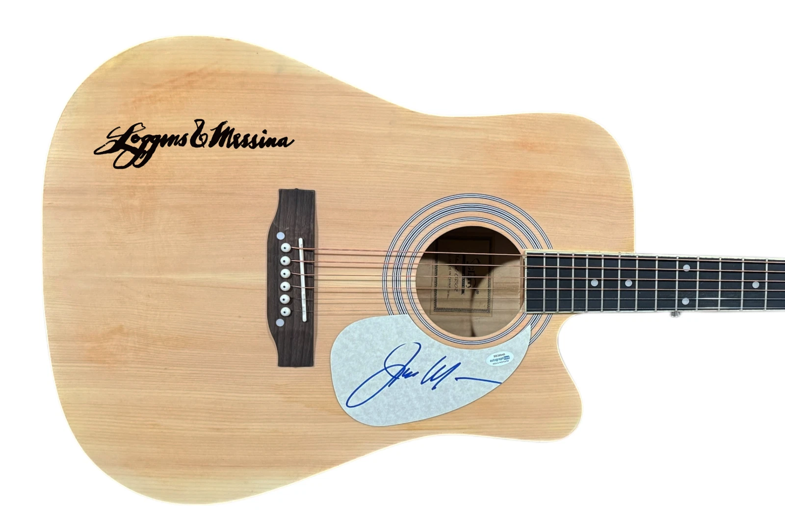 Jim Messina Loggins and Messina Signed Autograph Acoustic Guitar Full Size ACOA