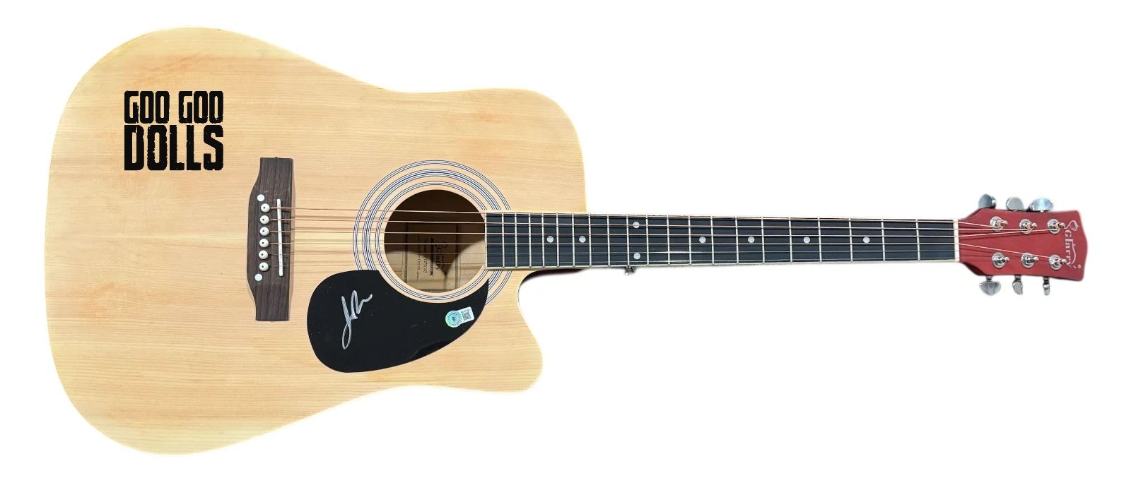 Goo Goo Dolls John Rzeznik Signed Acoustic Guitar Full Size Autograph BAS COA