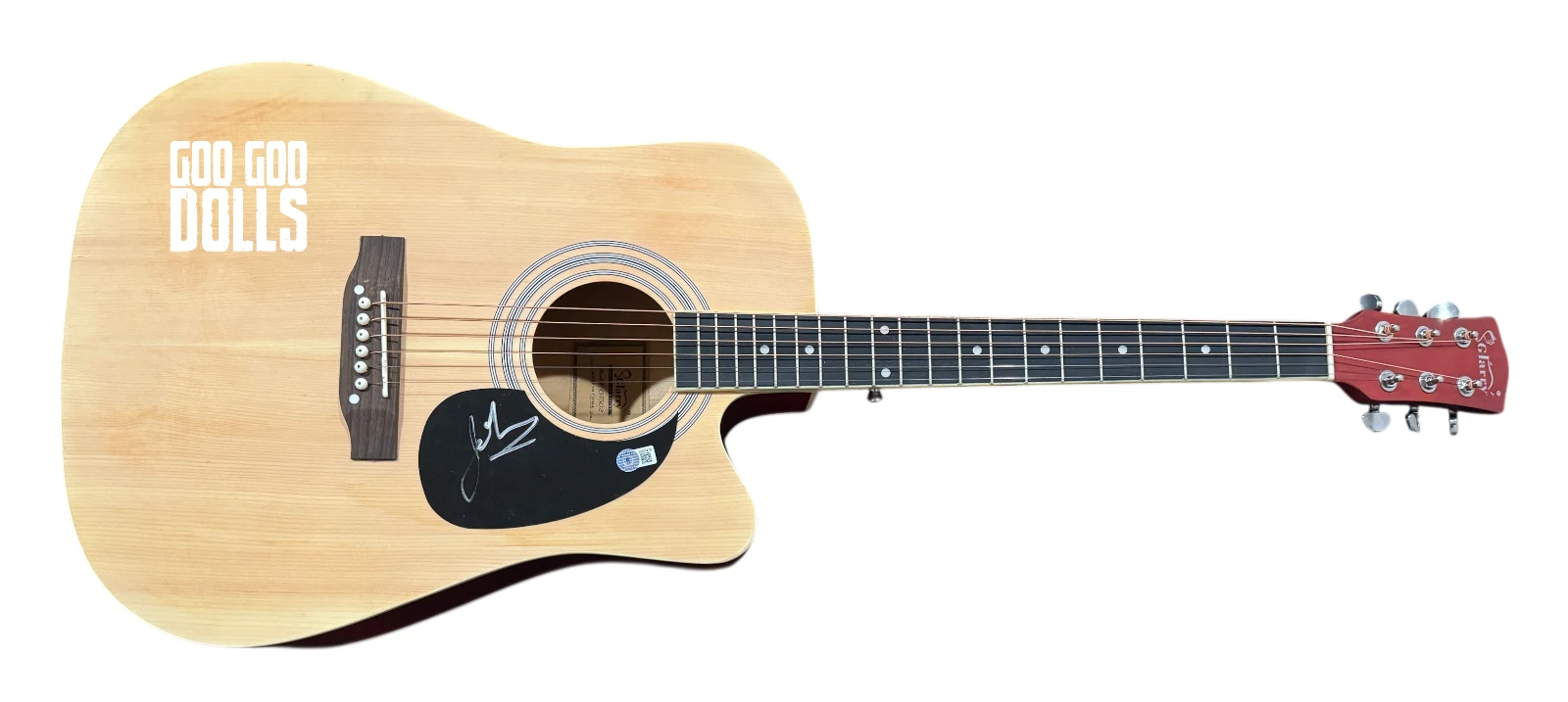 Goo Goo Dolls John Rzeznik Signed Acoustic Guitar Full Size Autograph BAS COA
