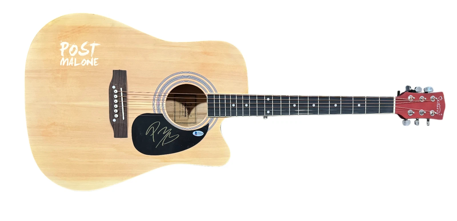 Post Malone Signed Autograph Full Size Acoustic Guitar Austin Post Beckett COA