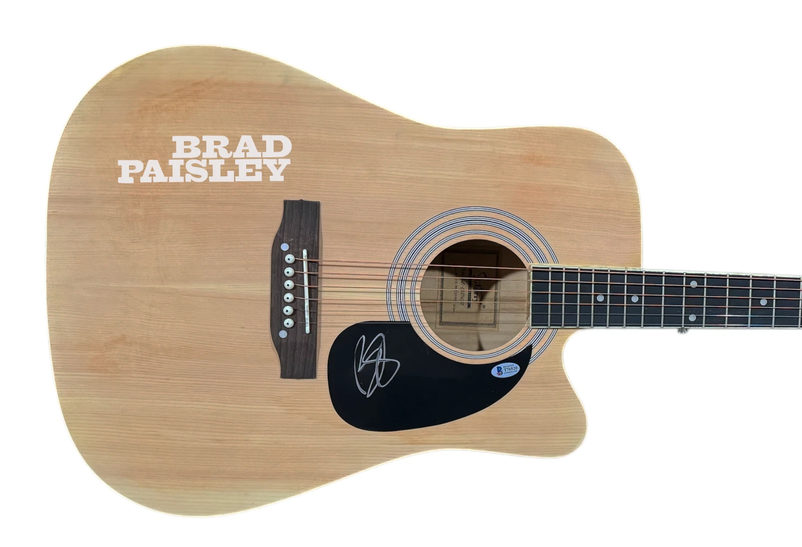 Brad Paisley Signed Acoustic Guitar Full Size Autograph Country Star Beckett COA