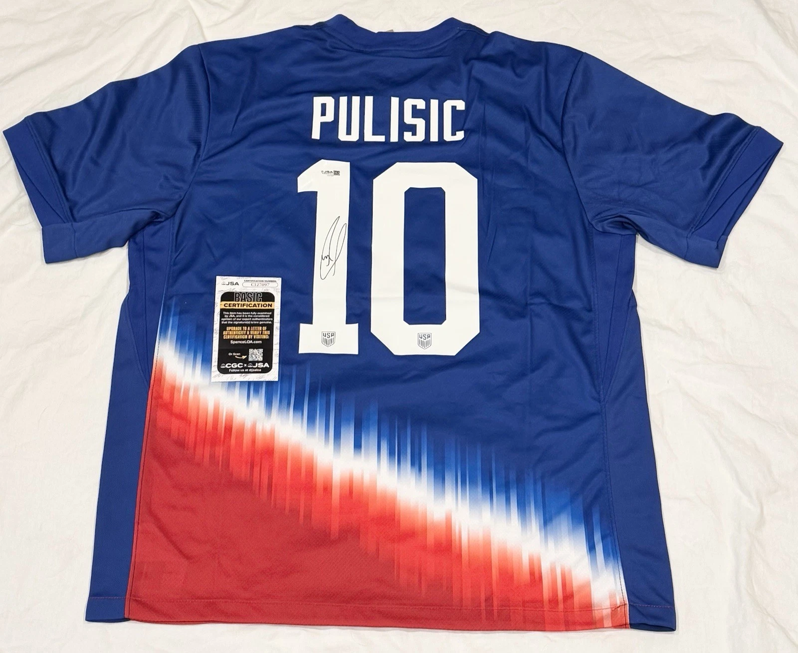 Christian Pulisic Signed Autographed Team USA Jersey JSA COA Team USA