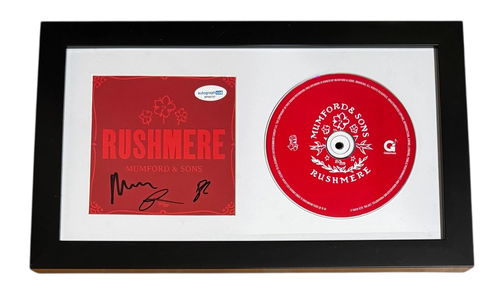 Mumford & Sons Signed Autograph Rushmere CD Framed Marcus x3 Full Band ACOA COA