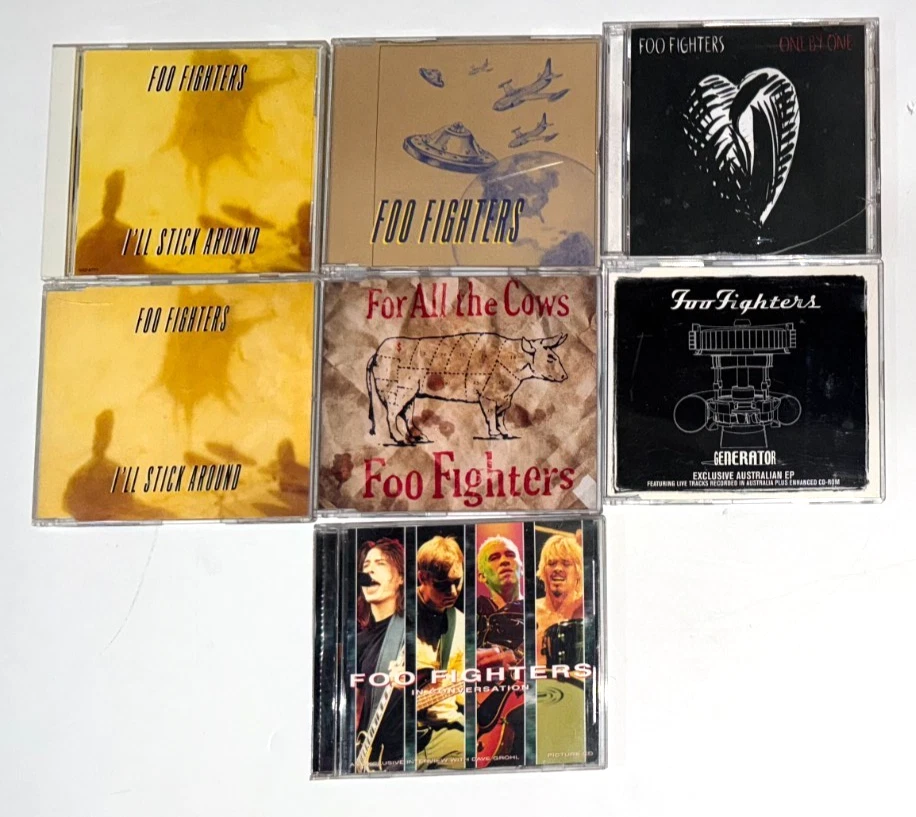 Foo Fighters set of 7 CDs including RARE singles EPs and Import CDs Dave Grohl