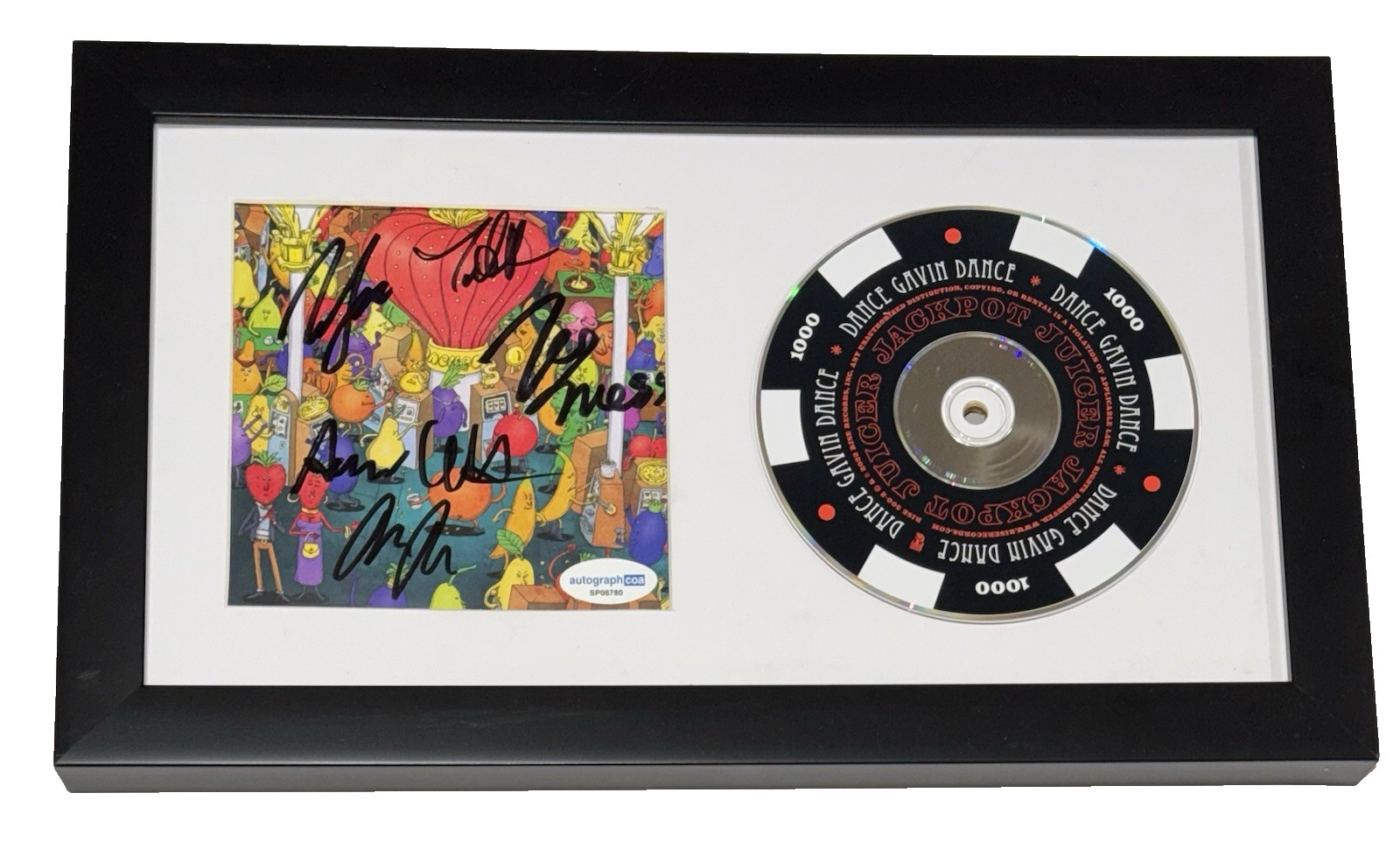 Dance Gavin Dance Signed Autograph Jackpot Juicer CD Framed Tilian x5 Band ACOA