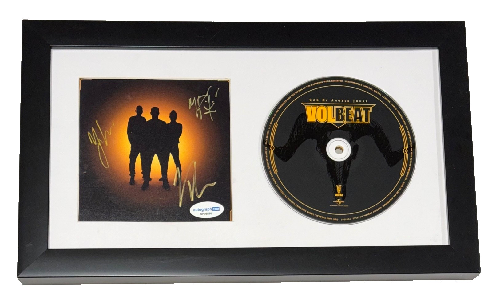 VOLBEAT Signed Autograph God Of Angels Trust CD Framed Michael Poulsen Band ACOA