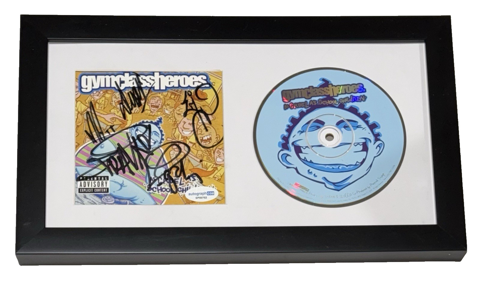 Gym Class Heroes Signed As Cruel As School Children CD Framed Travie McCoy ACOA