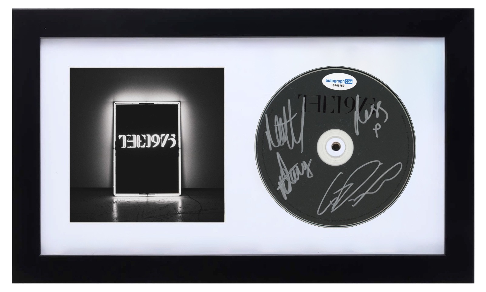 THE 1975 Band Signed Autograph Self Titled ST CD Framed Matty Healy x4 ACOA COA