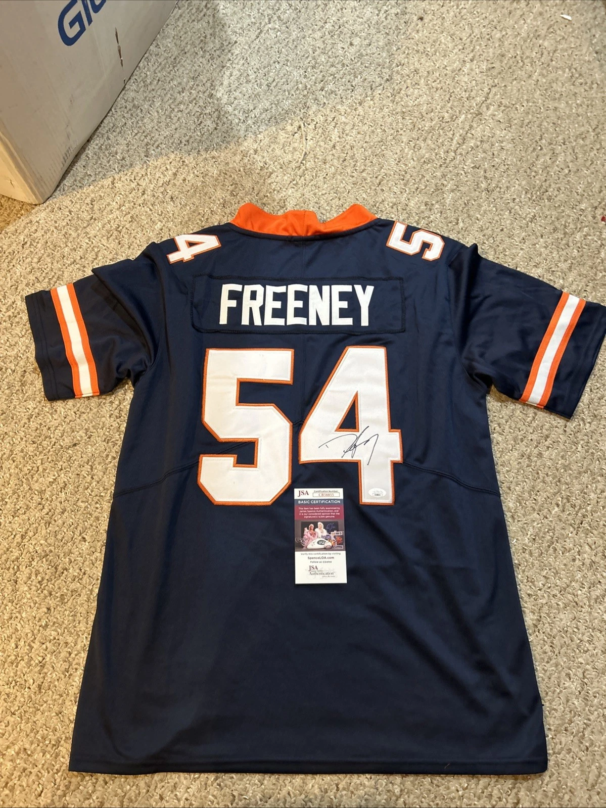 SYRACUSE ORANGE- DWIGHT FREENEY SIGNED AUTOGRAPH JERSEY JSA COA FOOTBALL STAR