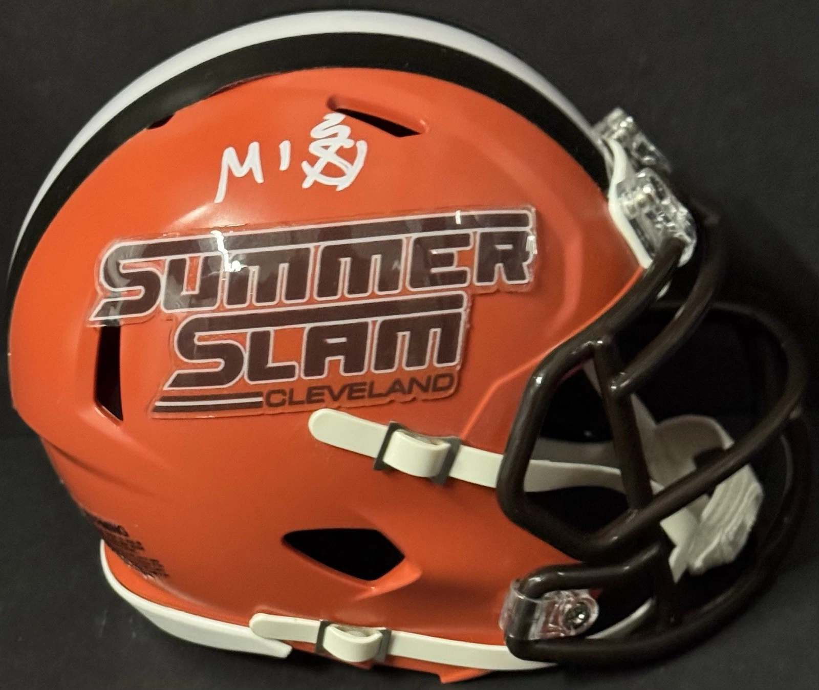 The Miz Signed Autographed 2024 Summerslam Cleveland Mini Helmet JSA COA