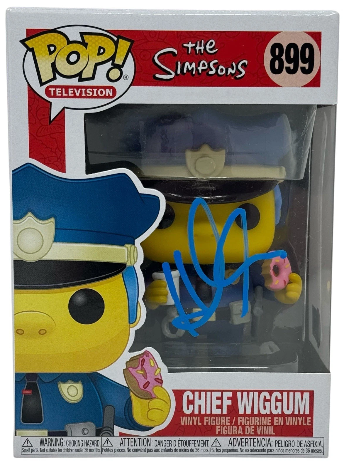 Hank Azaria Signed The Simpsons Chief Wiggum Funko Pop 889 Autograph Beckett COA