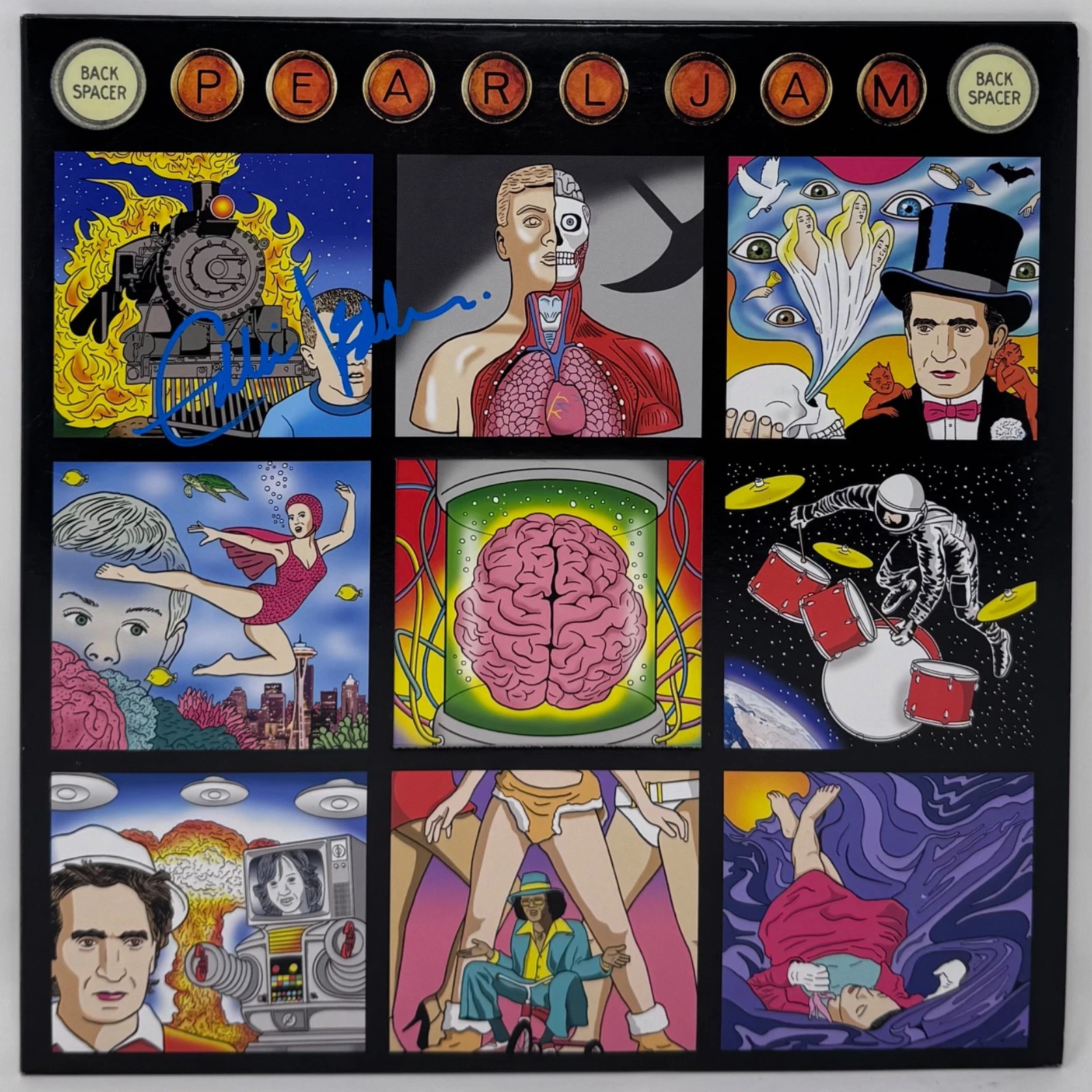 Eddie Vedder Signed Autograph Pearl Jam Backspacer Vinyl Record Abum LP ACOA COA