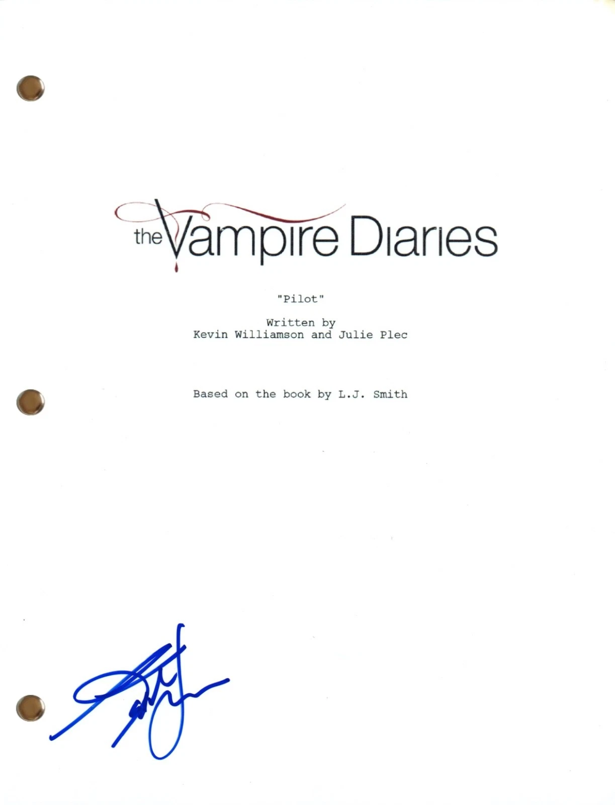 Kat Graham The Vampire Diaries Signed Autograph Full Pilot Script Screenplay COA