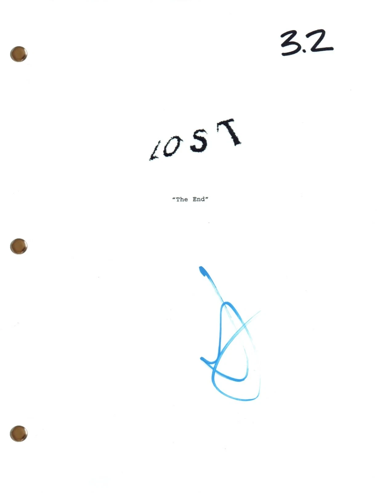 J.J. Abrams LOST Signed Autograph 'The End' Episode Script Full Screenplay COA