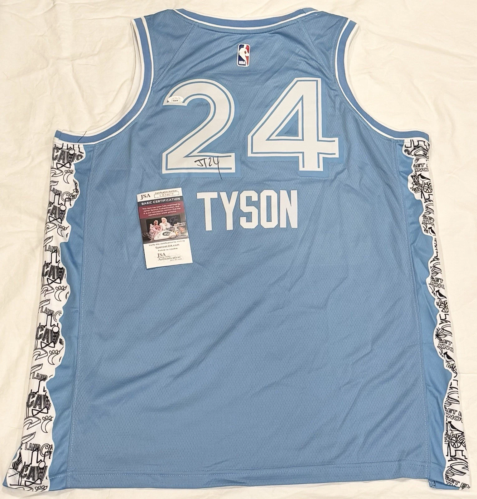 Jaylon Tyson Signed Autographed Cleveland Cavaliers City Connect Jersey JSA