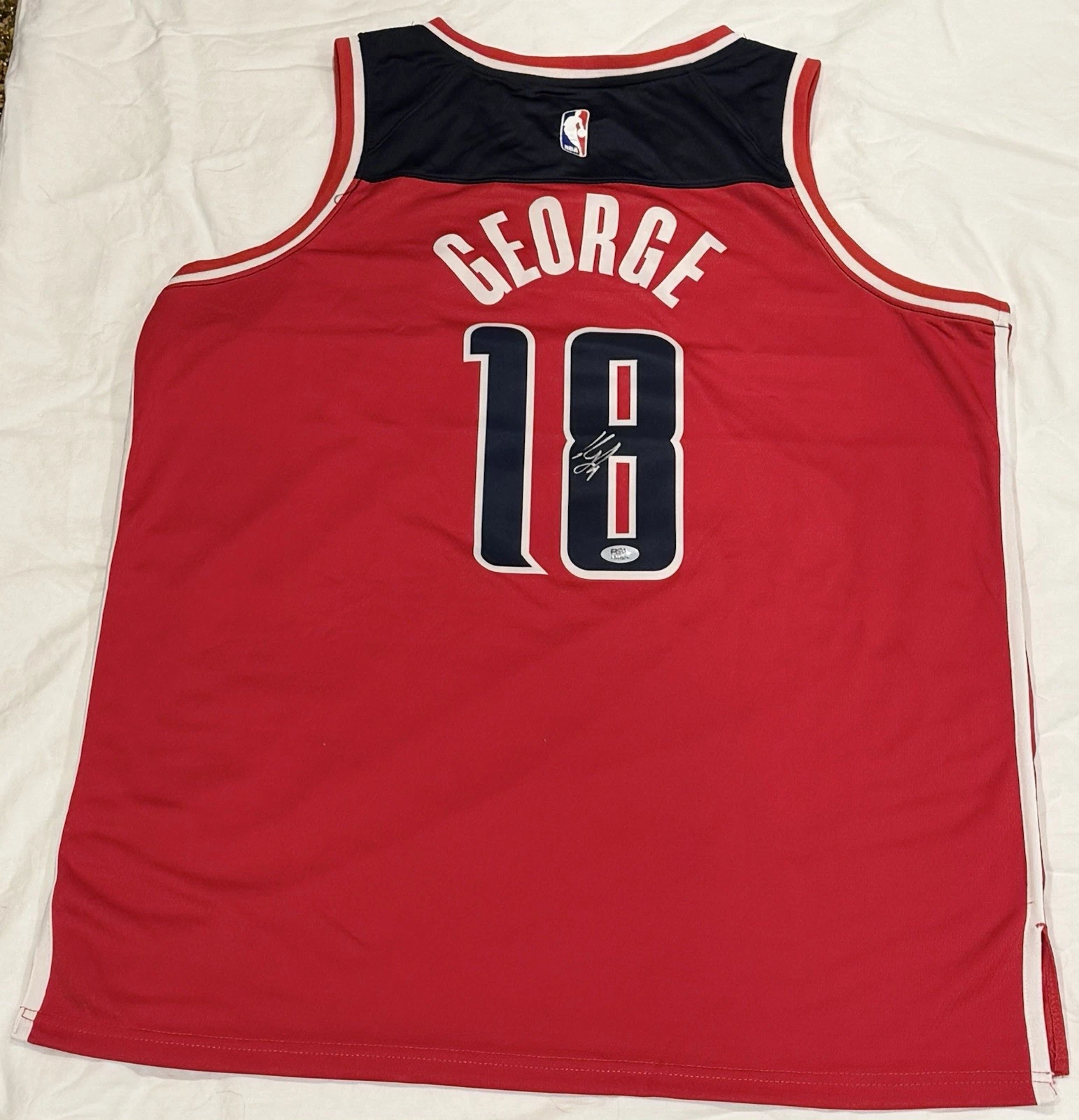 Kyshawn George Signed Autographed Washington Wizards Jersey PSA/DNA COA
