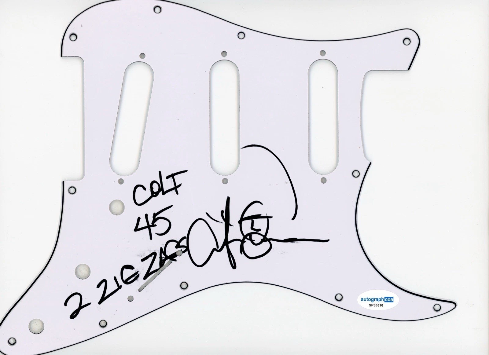 AFROMAN SIGNED AUTOGRAPH STRAT GUITAR PICKGUARD ACOA ELECTRIC COLT 45 & ZIG ZAGS
