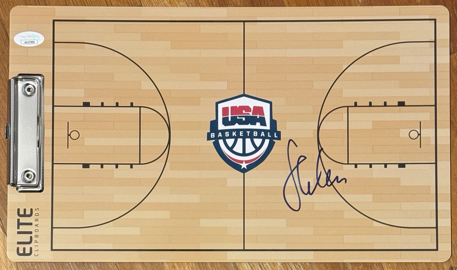 Steve Kerr Signed Autographed Team USA Warriors Coaches Clipboard JSA COA