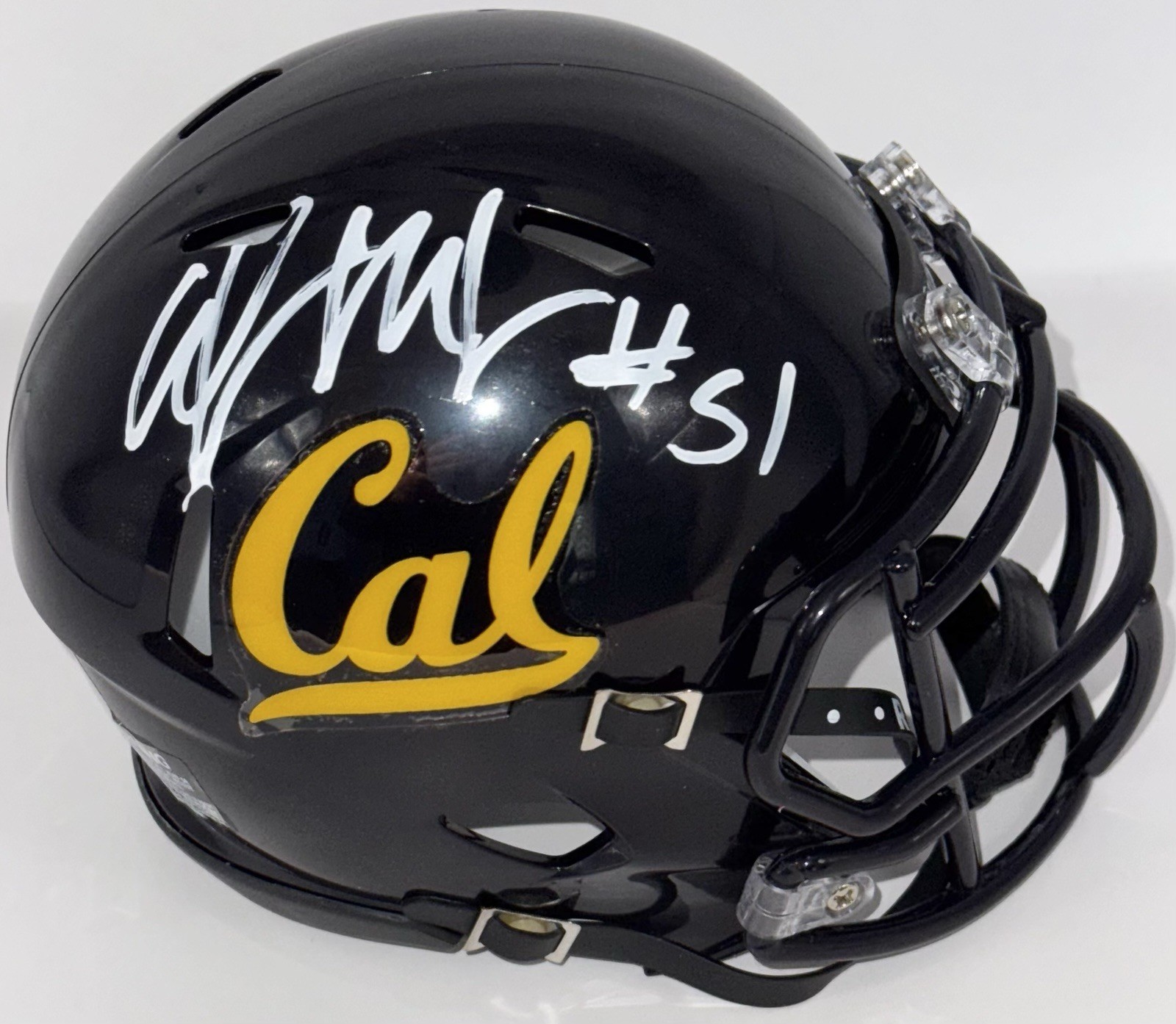 ALEX MACK SIGNED AUTOGRAPHED CALIFORNIA GOLDEN BEARS MINI HELMET PSA/DNA COA COLLECTIBLE MEMORABILIA