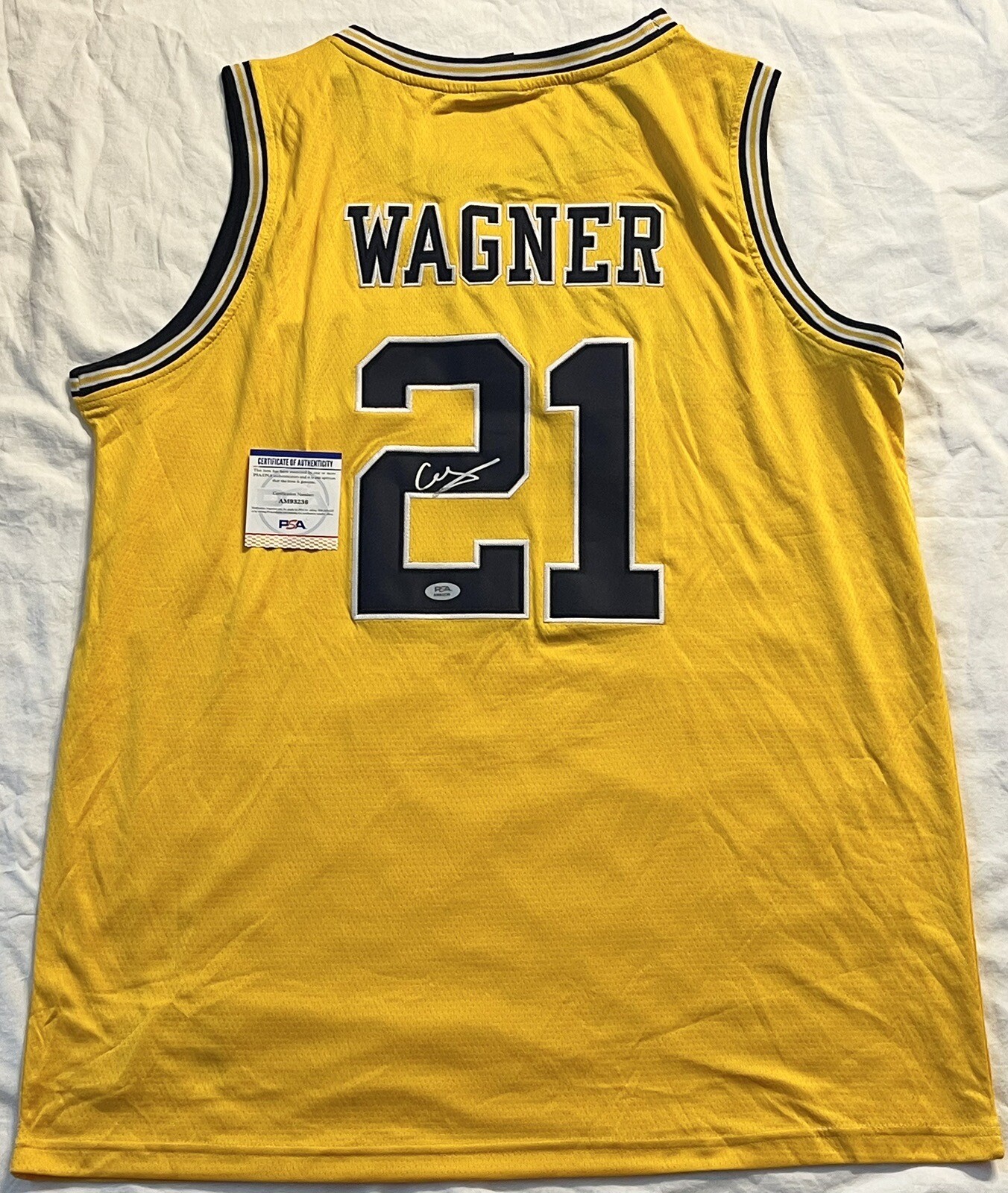 Franz Wagner Signed Autographed Michigan Wolverines Jersey PSA/DNA