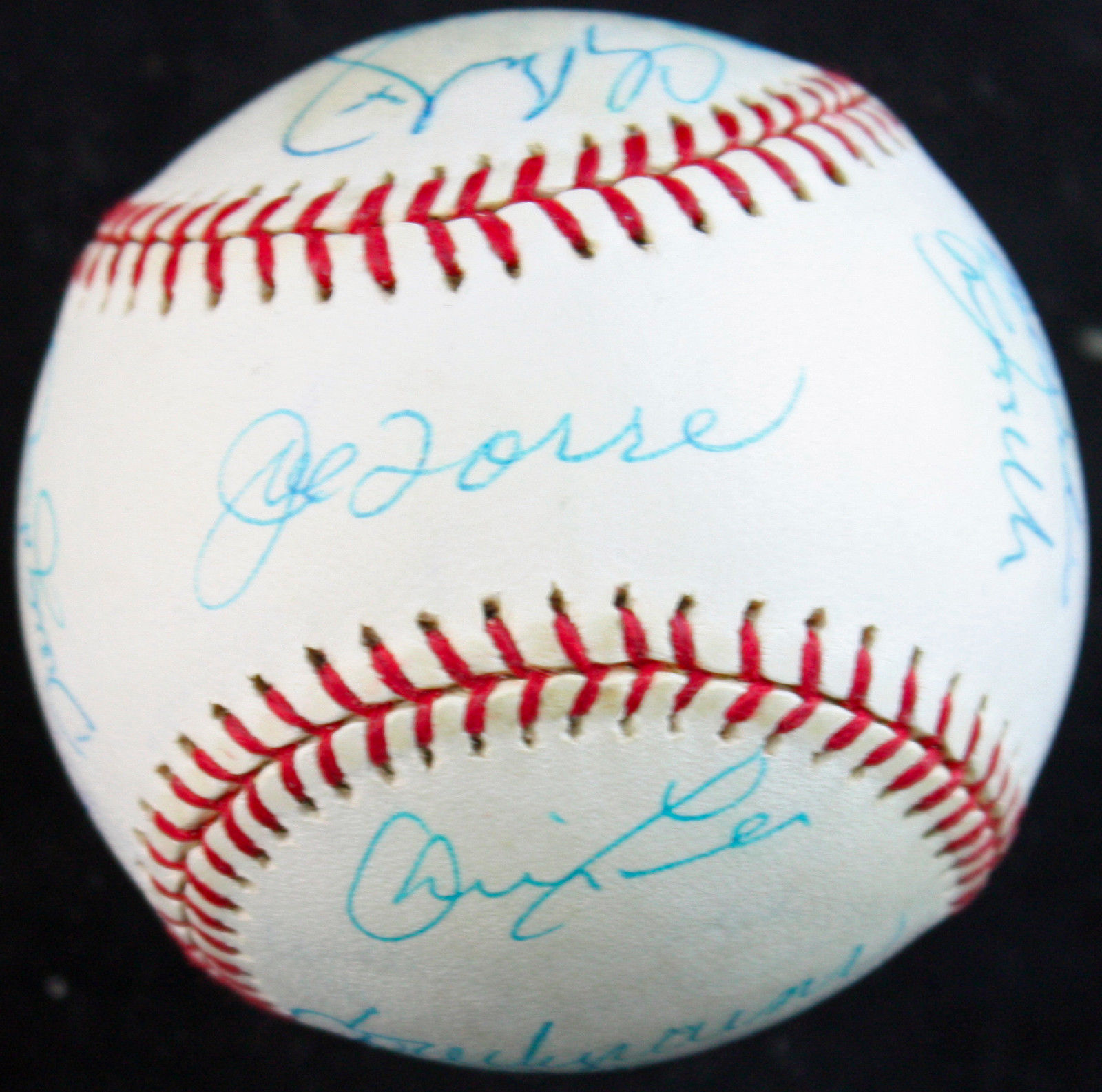 2000 WS Champion NY Yankees Team Signed OML Baseball Rivera El Duque +16 JSA