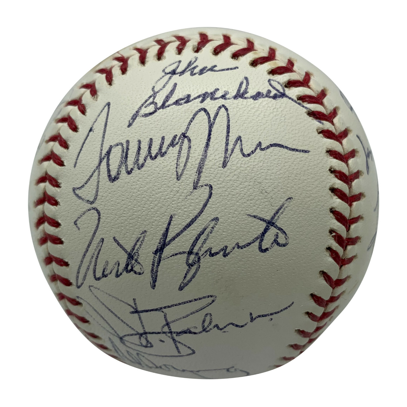 Yankee Greats Signed Griffey Tresh Lopez Downing Rivers OML Baseball JSA