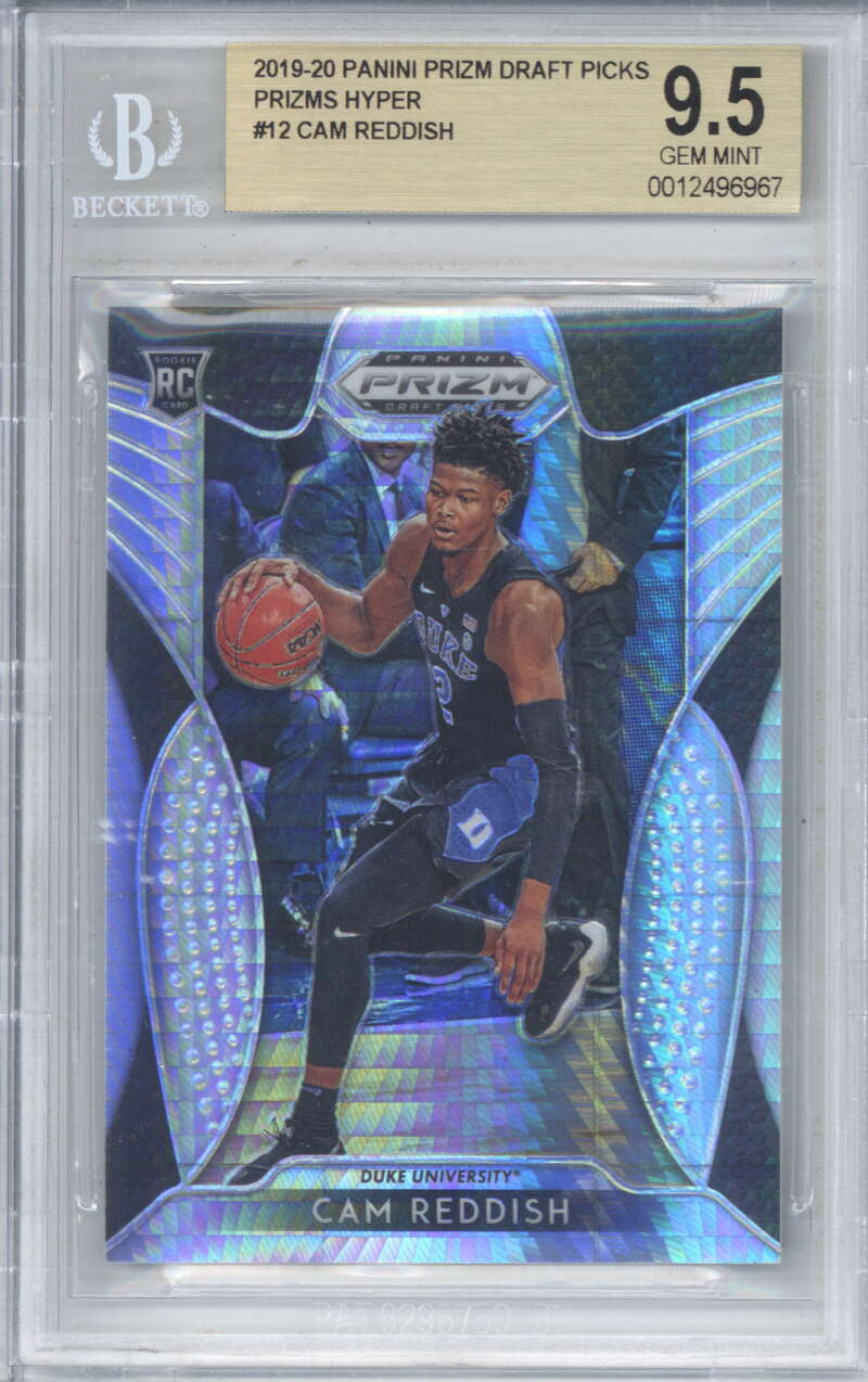 2019-20 Panini Prizm Draft Picks 12 Cam Reddish Prizms Hyper /75 RC BGS 9.5