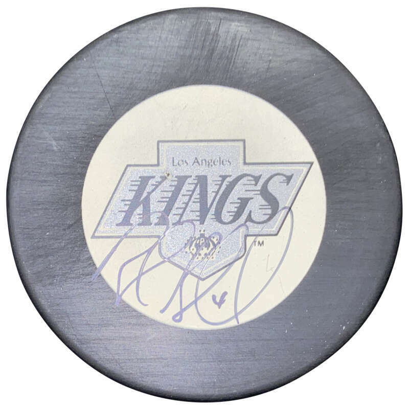 Rob Blake Signed Autographed Kings Hockey Puck JSA