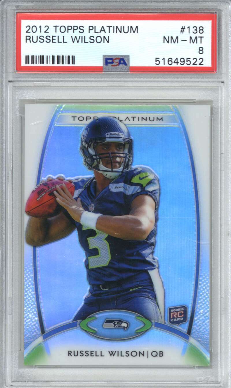 2012 Topps Platinum 138 Russell Wilson PSA 8