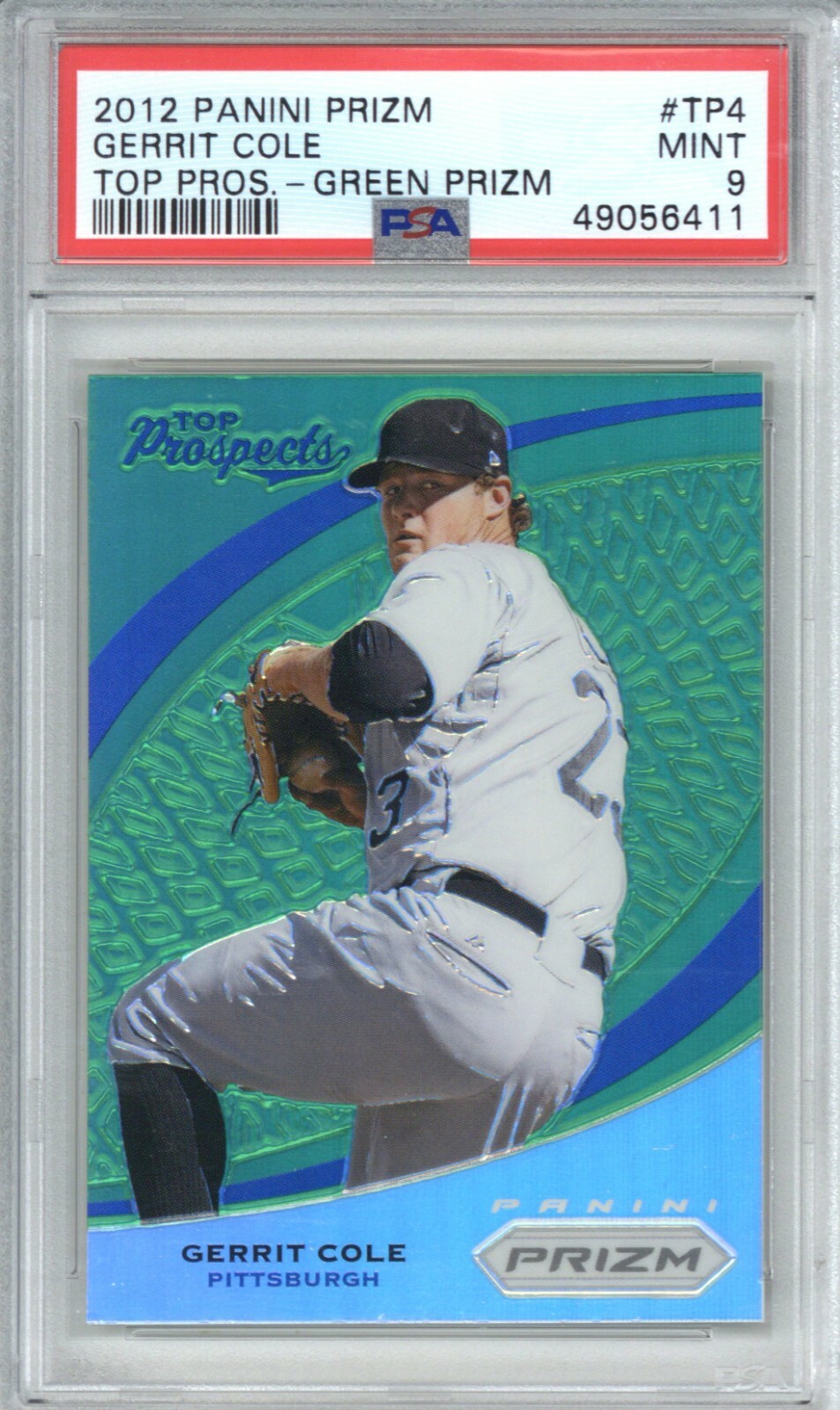 2012 Panini Prizm Green Prizm #TP4 Gerrit Cole PSA 9